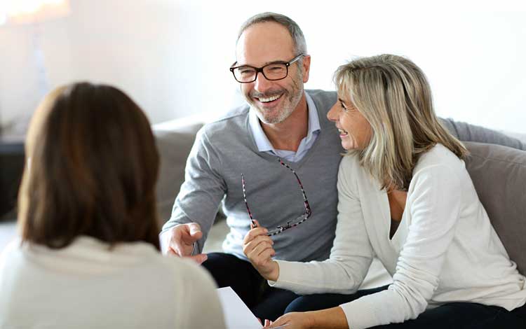a couple talking with an expert adviser