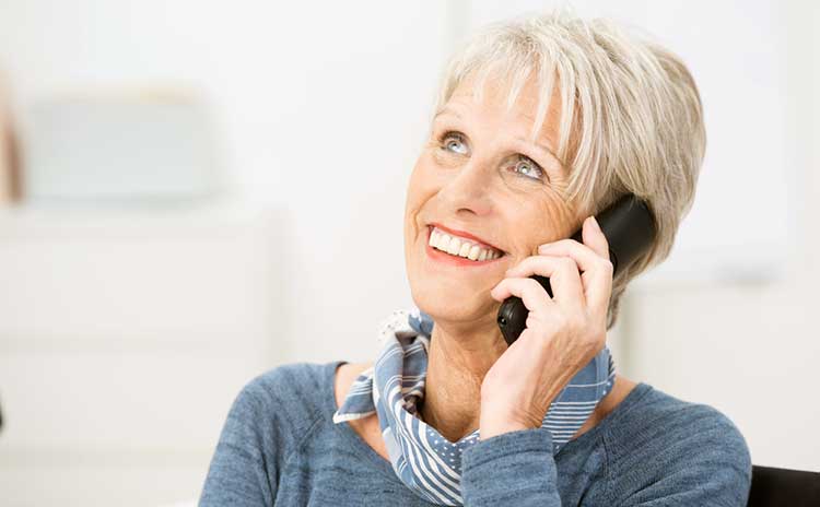 older lady on the telephone