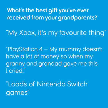 Three quotes about a games console being the best gift