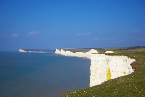White cliffs on the coast of Brighton & Eastbourne