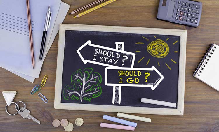 chalkboard on a desk