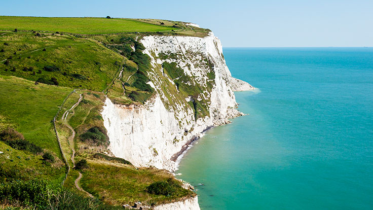 White cliffs on the coast of Brighton & Eastbourne