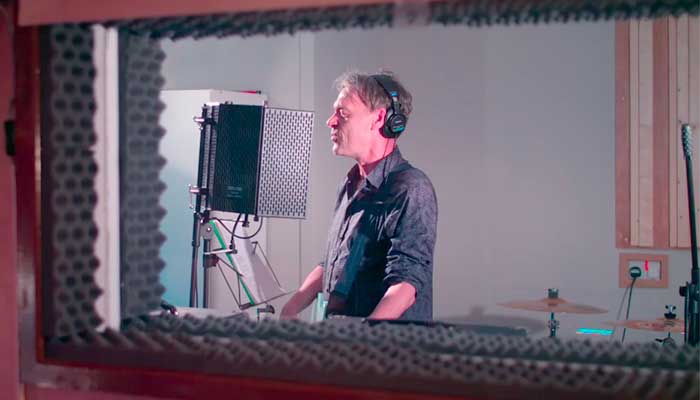 chris in the recording studio