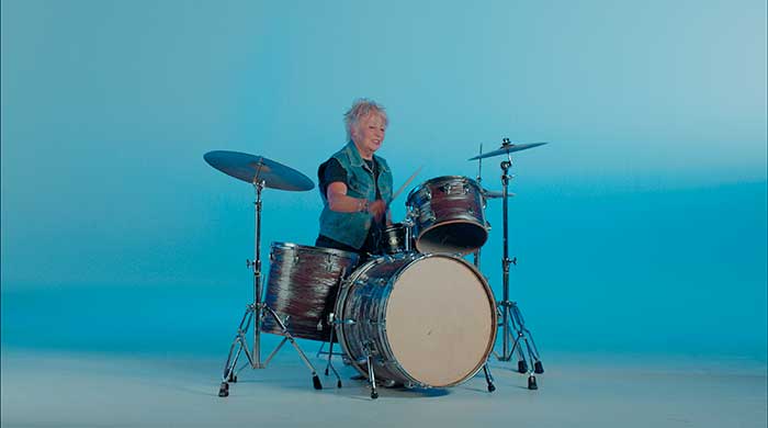 Crissy playing drums