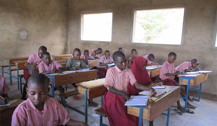 students in a school classroom in kenya
