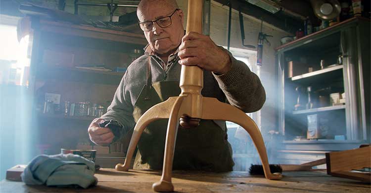 Wyn making furniture